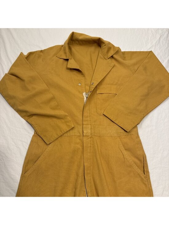 Big Bud Press Other - Vtg USA Women’s Mustard  Yellow Cotton Twill Artist Gardener  Jumpsuit W32" L29"